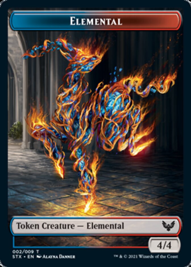 Elemental // Rowan, Scholar of Sparks Emblem Double-Sided Token [Strixhaven: School of Mages Tokens] | Red Riot Games CA