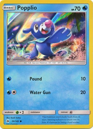 Popplio (39/149) (Water Web Holo) [Sun & Moon: Base Set] | Red Riot Games CA