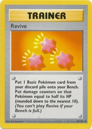 Revive (89/102) [Base Set Shadowless Unlimited] | Red Riot Games CA