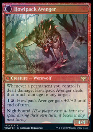 Ill-Tempered Loner // Howlpack Avenger [Innistrad: Crimson Vow Prerelease Promos] | Red Riot Games CA