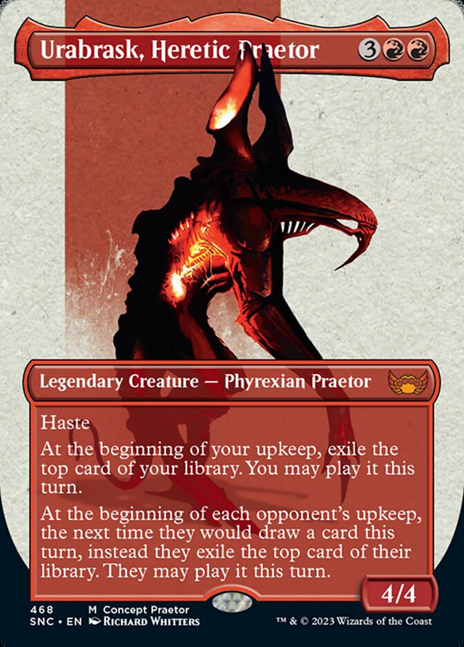 Urabrask, Heretic Praetor (Borderless Concept Praetors) [Phyrexia: All Will Be One] | Red Riot Games CA