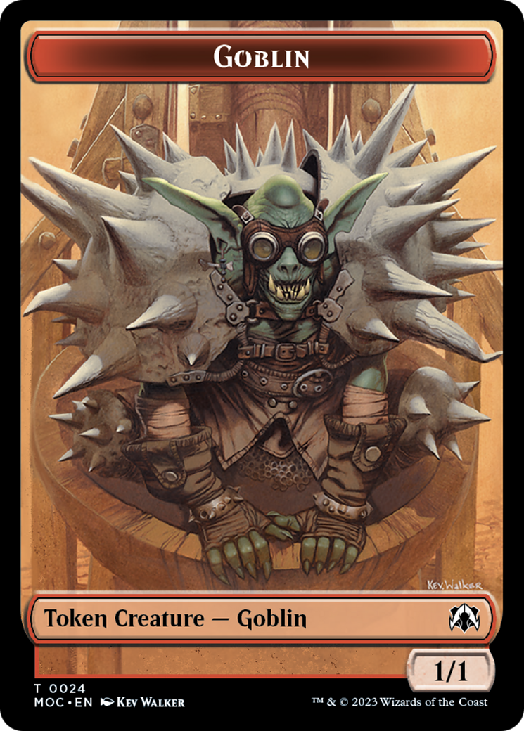 Goblin // Sliver Double-Sided Token [March of the Machine Commander Tokens] | Red Riot Games CA