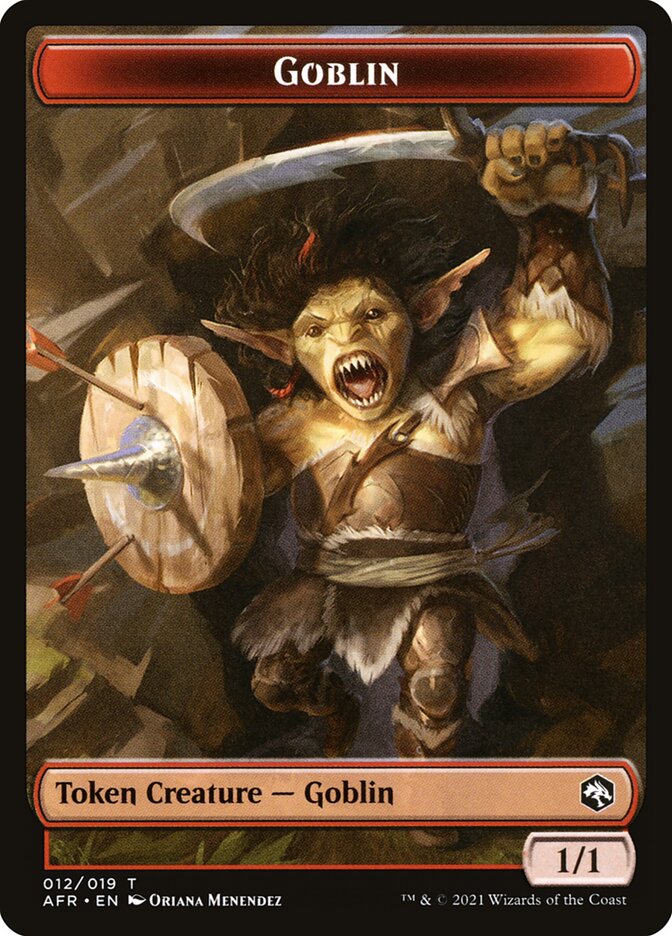 Clue // Goblin Double-Sided Token [Dungeons & Dragons: Adventures in the Forgotten Realms Commander Tokens] | Red Riot Games CA