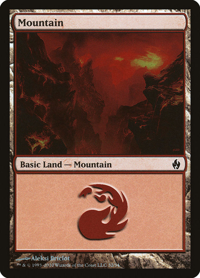 Mountain (32) [Premium Deck Series: Fire and Lightning] | Red Riot Games CA