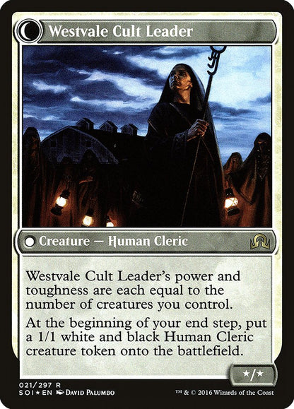 Hanweir Militia Captain // Westvale Cult Leader [Shadows over Innistrad Prerelease Promos]