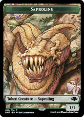 Zombie // Saproling Double-Sided Token [Dominaria Remastered Tokens] | Red Riot Games CA