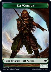 Elf Warrior // Demon Berserker Double-Sided Token [Kaldheim Tokens] | Red Riot Games CA