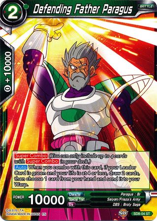 Defending Father Paragus (Starter Deck - Rising Broly) (SD8-04) [Destroyer Kings] | Red Riot Games CA