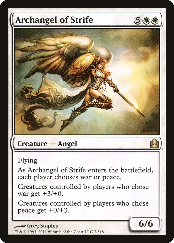 Archangel of Strife [Commander 2011] | Red Riot Games CA