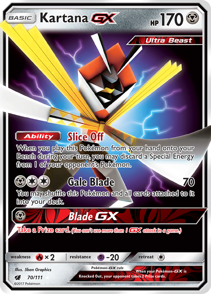 Kartana GX (70/111) [Sun & Moon: Crimson Invasion] | Red Riot Games CA