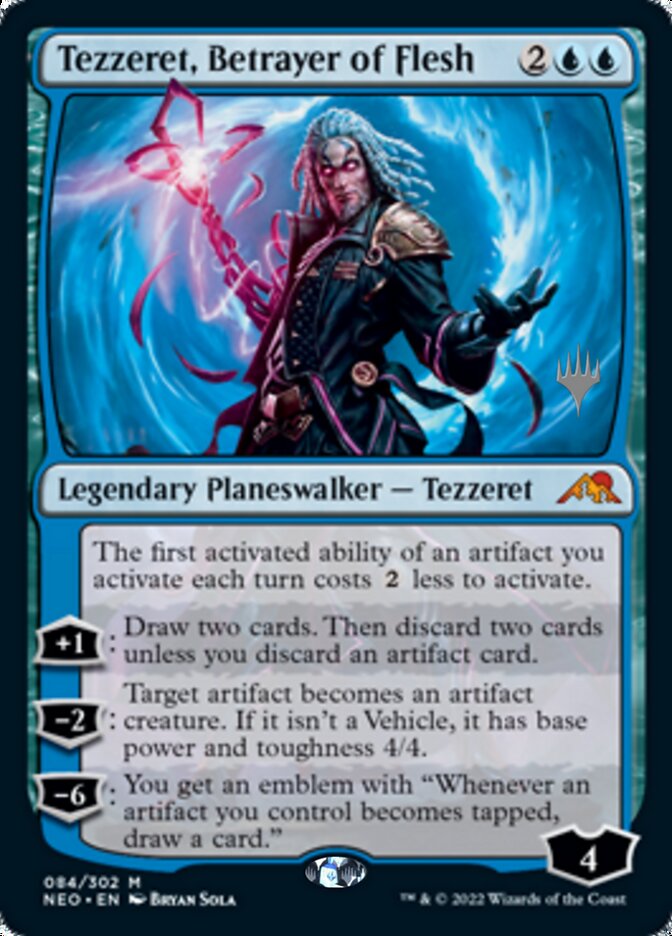 Tezzeret, Betrayer of Flesh (Promo Pack) [Kamigawa: Neon Dynasty Promos] | Red Riot Games CA