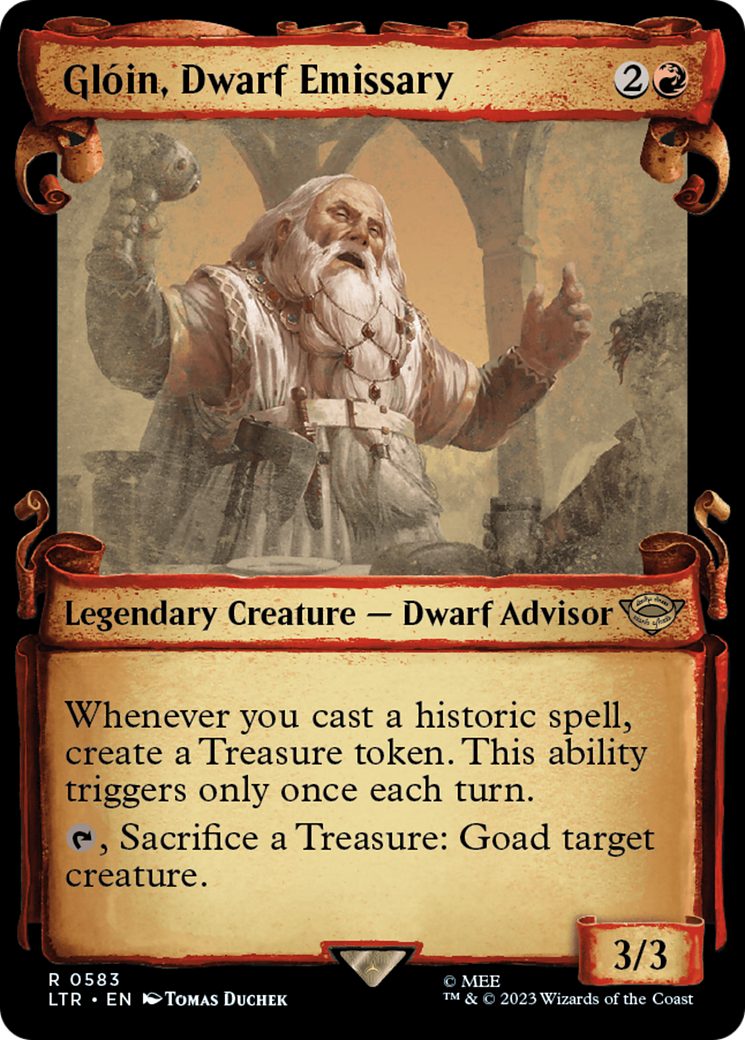 Gloin, Dwarf Emissary [The Lord of the Rings: Tales of Middle-Earth Showcase Scrolls] | Red Riot Games CA