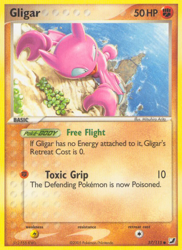 Gligar (57/115) [EX: Unseen Forces] | Red Riot Games CA