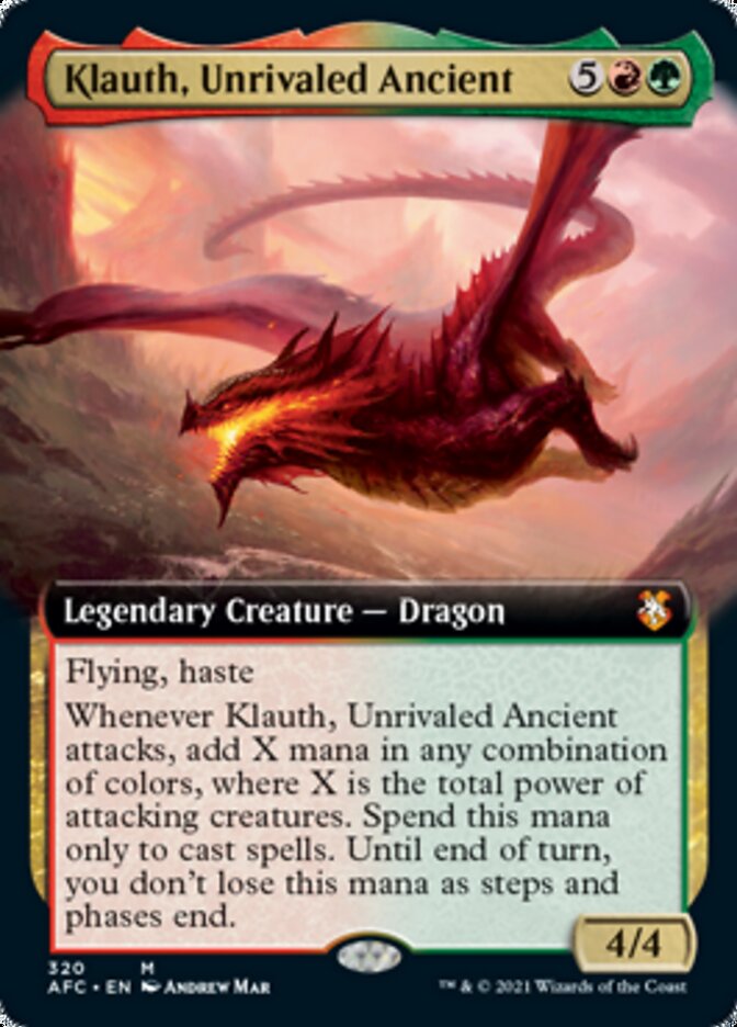 Klauth, Unrivaled Ancient (Extended Art) [Dungeons & Dragons: Adventures in the Forgotten Realms Commander] | Red Riot Games CA
