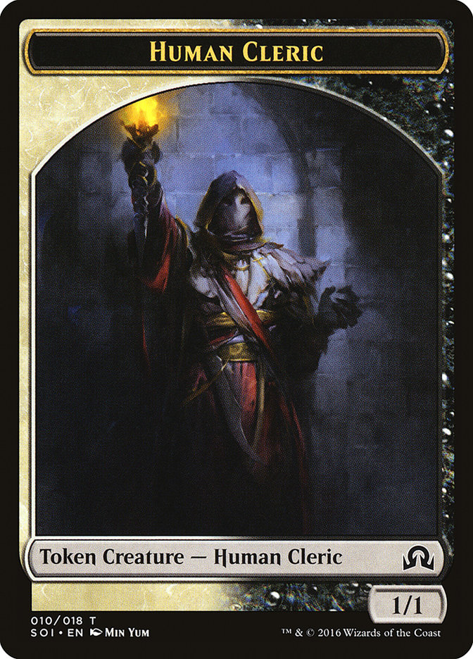 Human Cleric Token [Shadows over Innistrad Tokens] | Red Riot Games CA