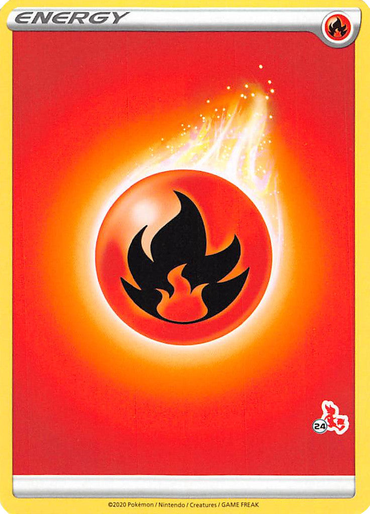 Fire Energy (Cinderace Stamp #24) [Battle Academy 2022] | Red Riot Games CA