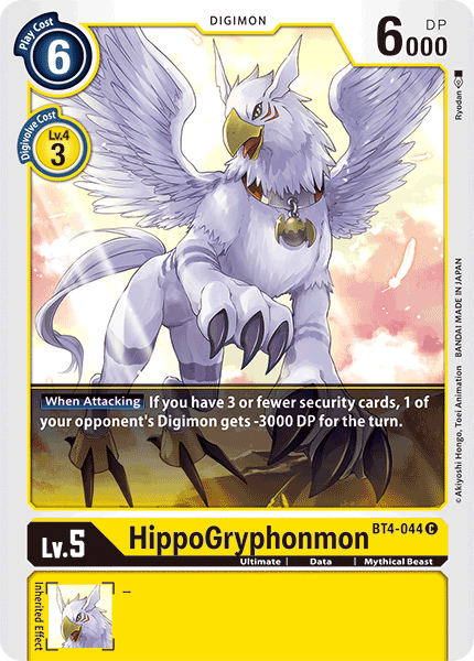 HippoGryphonmon [BT4-044] [Great Legend] | Red Riot Games CA