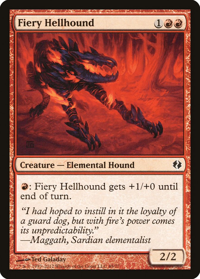 Fiery Hellhound [Duel Decks: Venser vs. Koth] | Red Riot Games CA