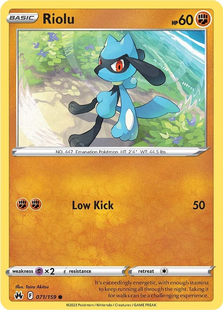 Riolu (071/159) [Sword & Shield: Crown Zenith] | Red Riot Games CA