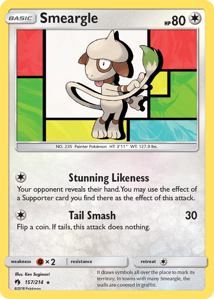 Smeargle (157/214) [Sun & Moon: Lost Thunder] | Red Riot Games CA