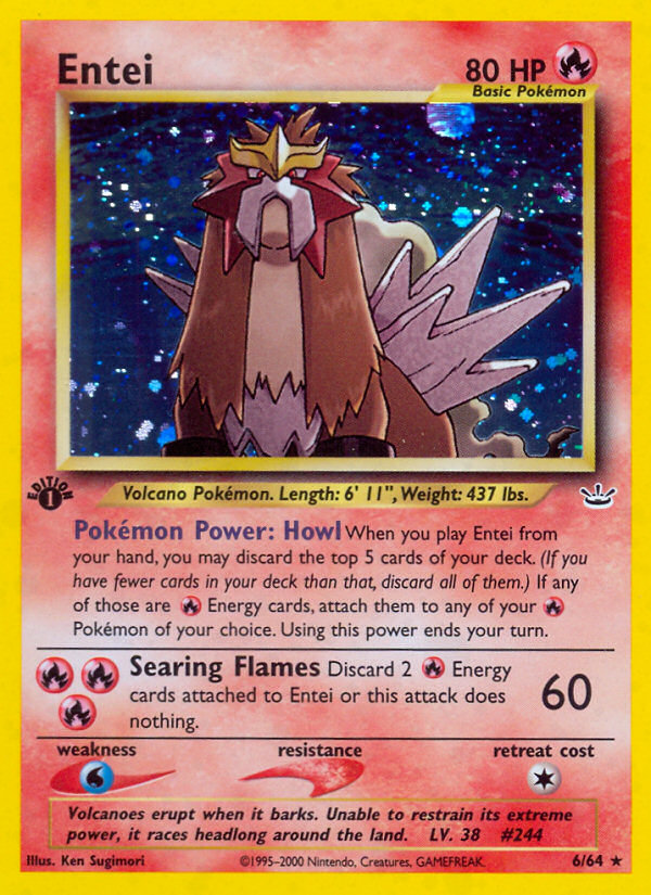 Entei (6/64) [Neo Revelation 1st Edition] | Red Riot Games CA