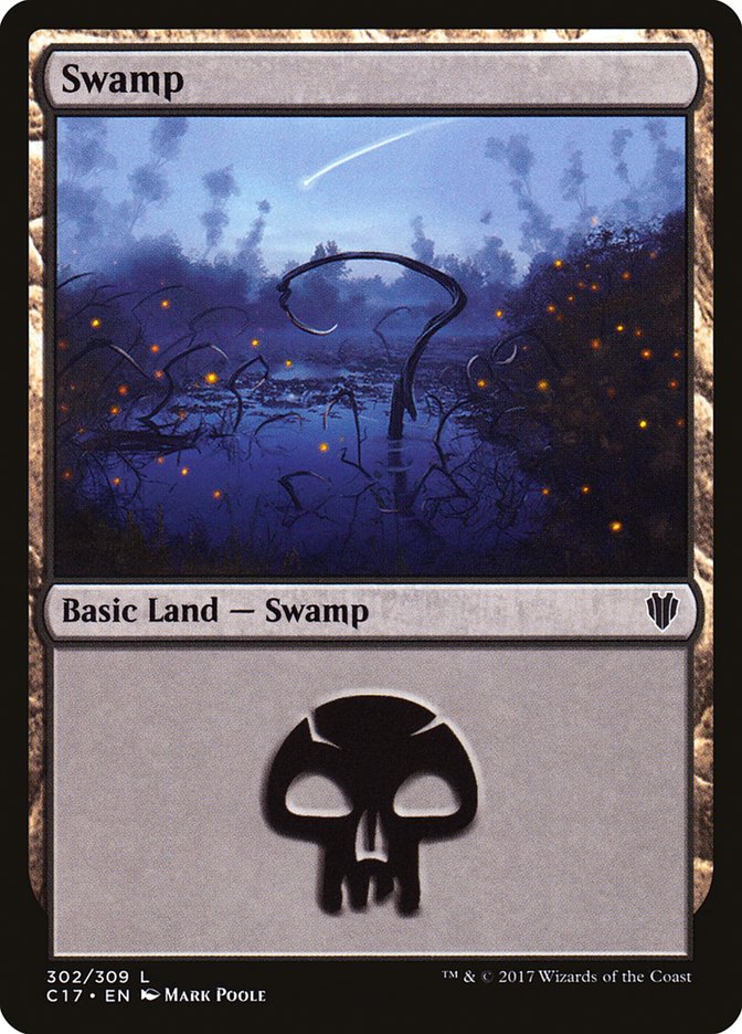 Swamp (302) [Commander 2017] | Red Riot Games CA