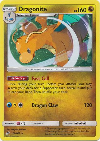 Dragonite (119/181) (Cosmos Holo) [Sun & Moon: Team Up] | Red Riot Games CA