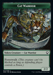 Saproling // Cat Warrior Double-Sided Token [Dominaria United Tokens] | Red Riot Games CA