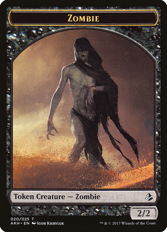 Resilient Khenra // Zombie Double-Sided Token [Hour of Devastation Tokens] | Red Riot Games CA