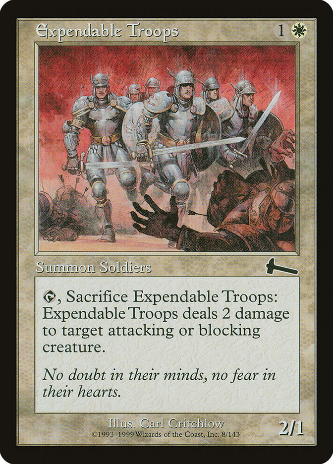 Expendable Troops [Urza's Legacy] | Red Riot Games CA