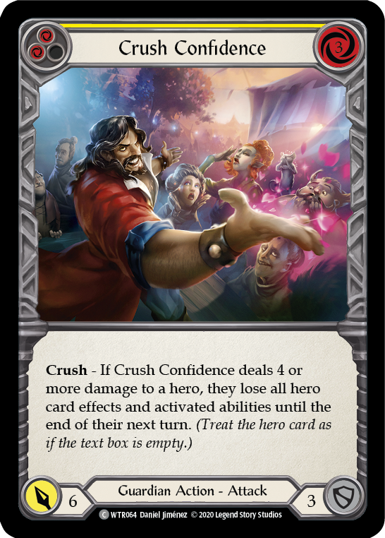 Crush Confidence (Yellow) [U-WTR064] (Welcome to Rathe Unlimited)  Unlimited Rainbow Foil | Red Riot Games CA