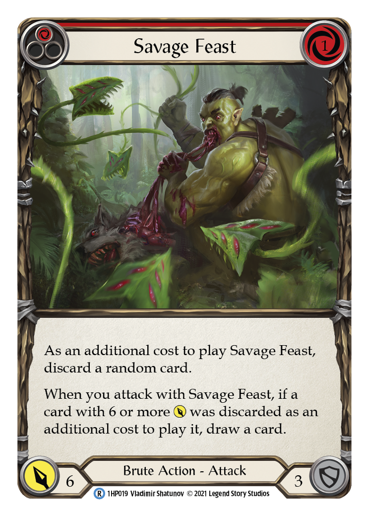Savage Feast (Red) [1HP019] (History Pack 1) | Red Riot Games CA