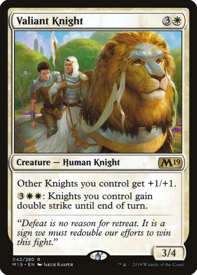 Valiant Knight [Core Set 2019] | Red Riot Games CA
