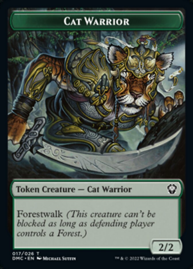 Cat Warrior Token [Dominaria United Commander Tokens] | Red Riot Games CA