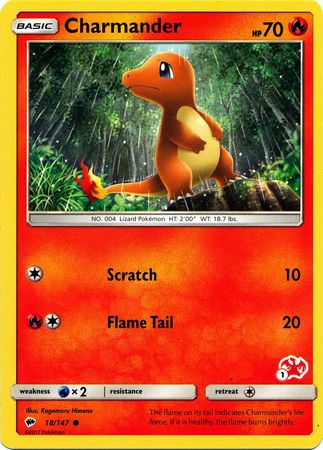 Charmander (18/147) (Charizard Stamp #1) [Battle Academy 2020] | Red Riot Games CA