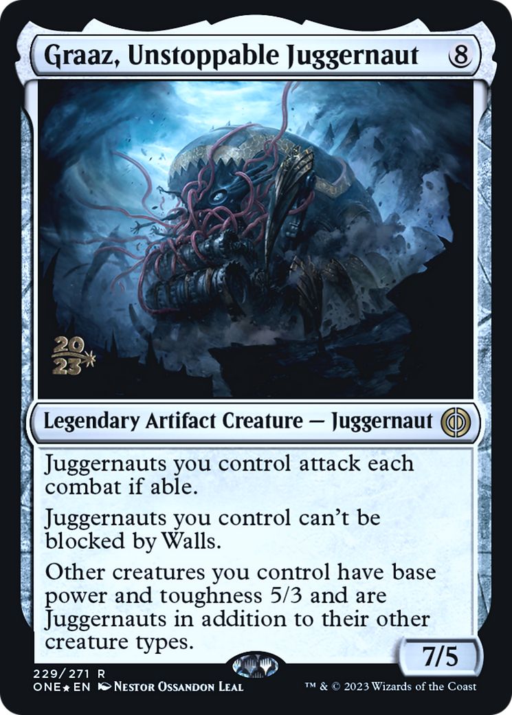 Graaz, Unstoppable Juggernaut [Phyrexia: All Will Be One Prerelease Promos] | Red Riot Games CA