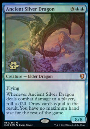 Ancient Silver Dragon [Commander Legends: Battle for Baldur's Gate Prerelease Promos] | Red Riot Games CA