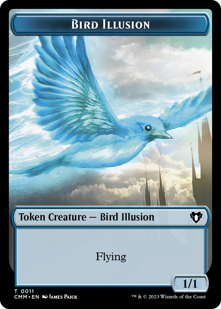 Bird // Bird Illusion Double-Sided Token [Commander Masters Tokens] | Red Riot Games CA
