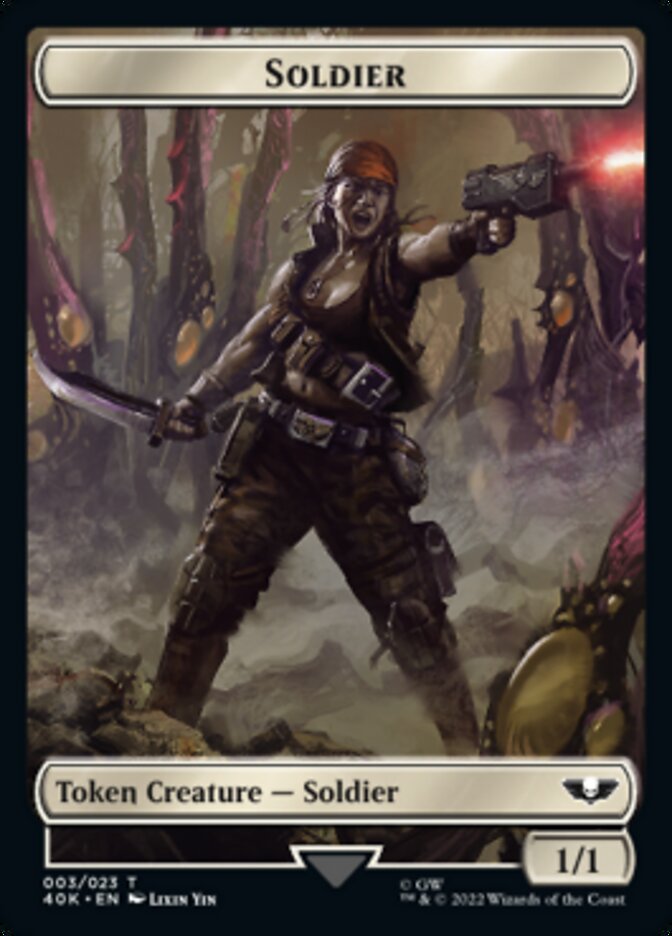 Soldier (003) // Sicarian Infiltrator Double-Sided Token [Warhammer 40,000 Tokens] | Red Riot Games CA