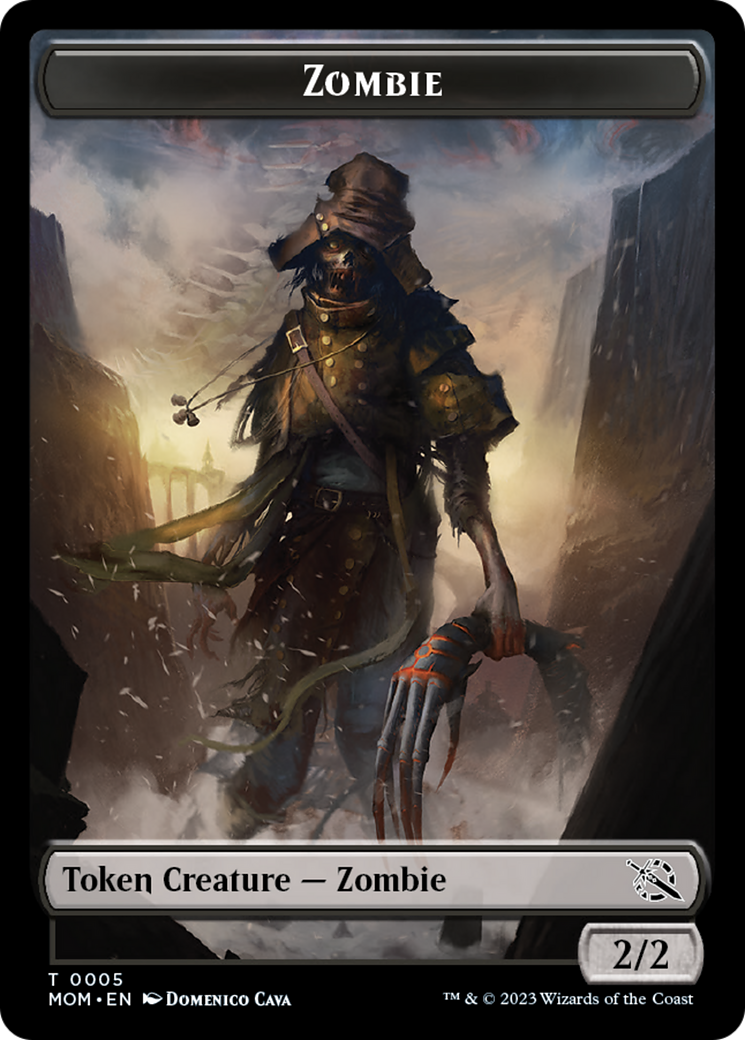 Warrior // Zombie Double-Sided Token [March of the Machine Tokens] | Red Riot Games CA