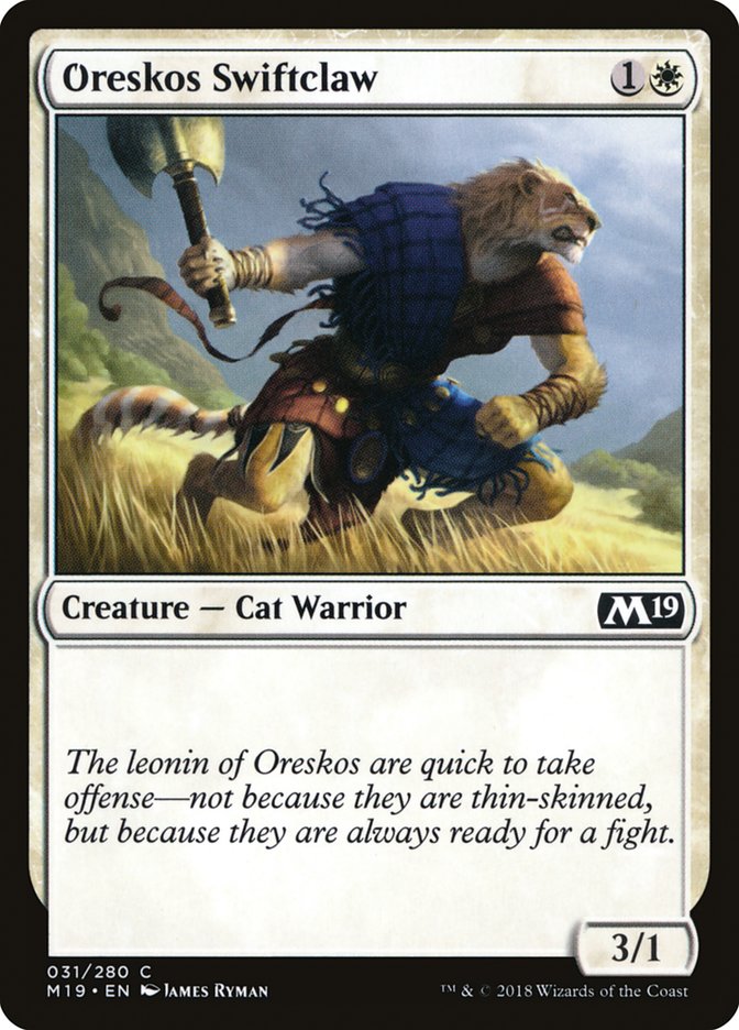 Oreskos Swiftclaw [Core Set 2019] | Red Riot Games CA