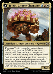 Tetzin, Gnome Champion // The Golden-Gear Colossus [The Lost Caverns of Ixalan Commander] | Red Riot Games CA
