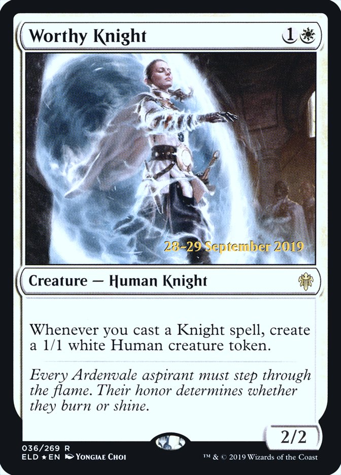 Worthy Knight [Throne of Eldraine Prerelease Promos] | Red Riot Games CA