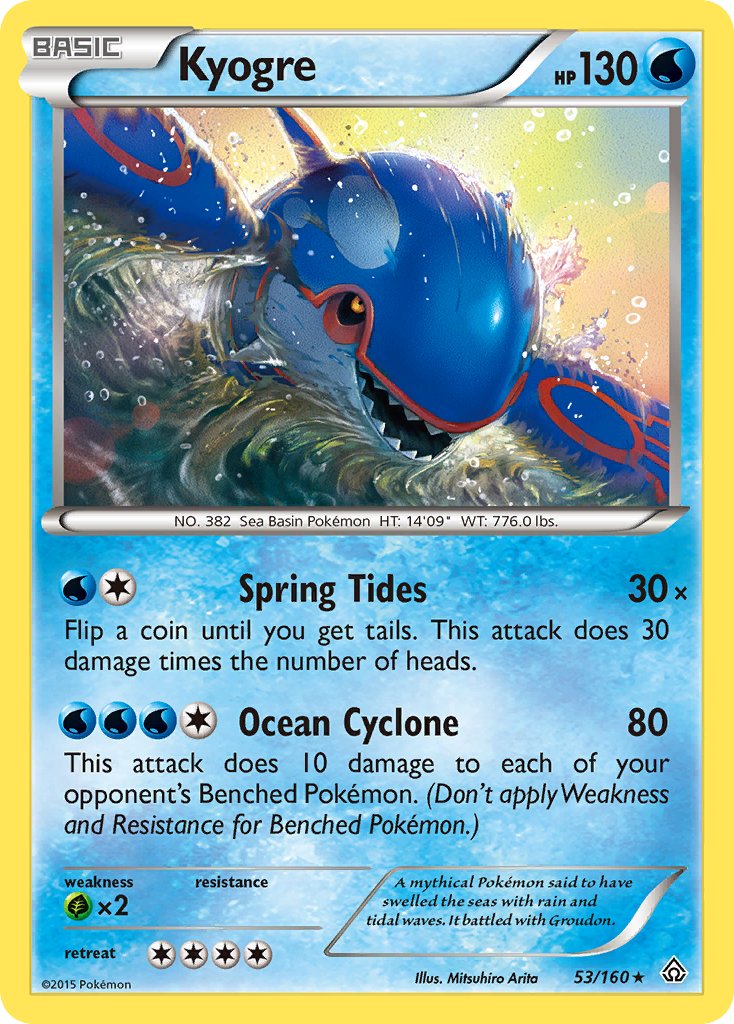 Kyogre (53/160) (Theme Deck Exclusive) [XY: Primal Clash] | Red Riot Games CA