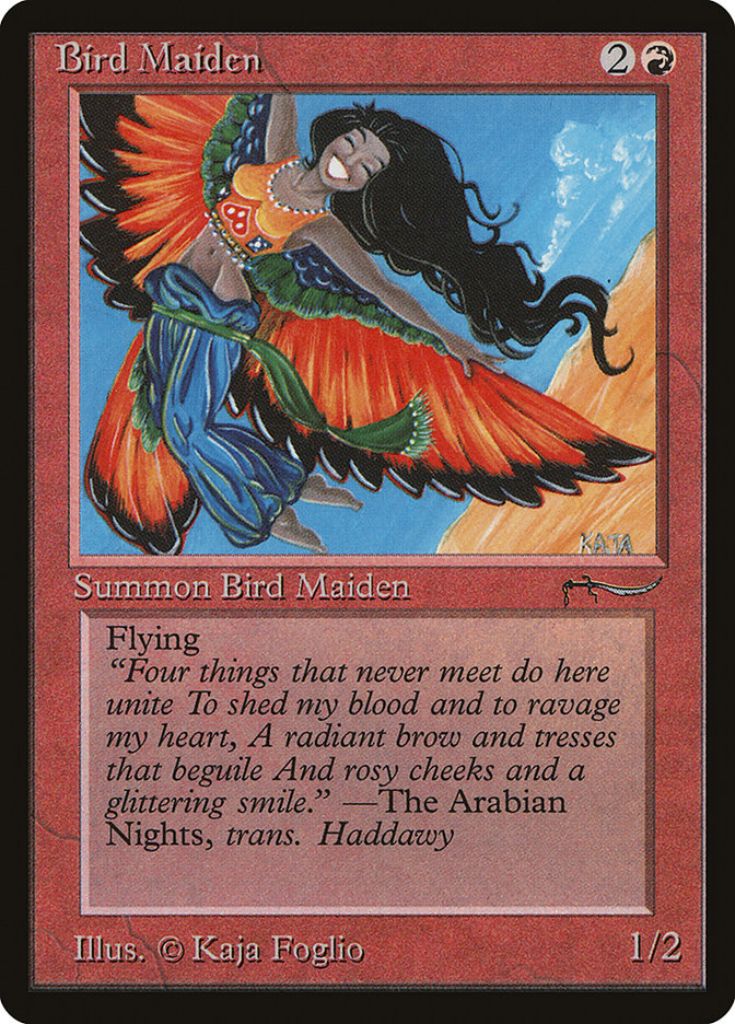Bird Maiden (Light Mana Cost) [Arabian Nights] | Red Riot Games CA