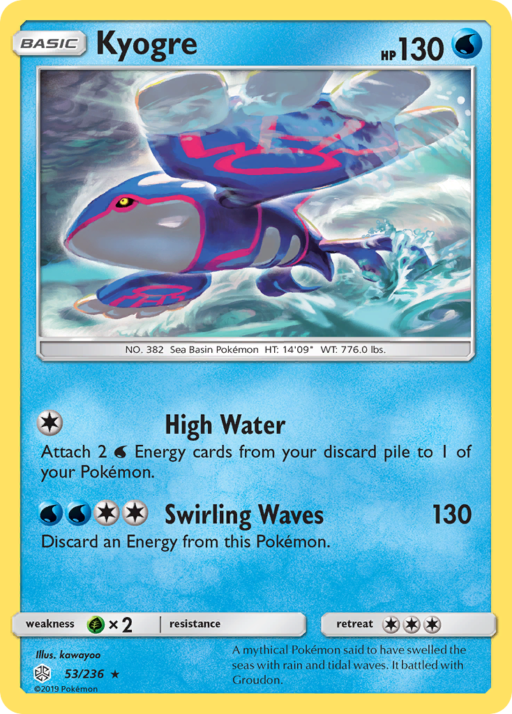 Kyogre (53/236) [Sun & Moon: Cosmic Eclipse] | Red Riot Games CA