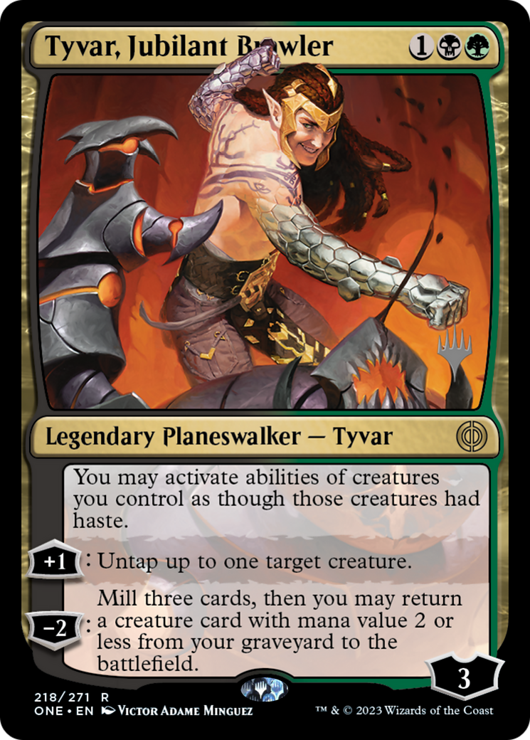 Tyvar, Jubilant Brawler (Promo Pack) [Phyrexia: All Will Be One Promos] | Red Riot Games CA