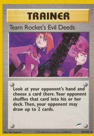Team Rocket's Evil Deeds (103/105) [Neo Destiny Unlimited] | Red Riot Games CA