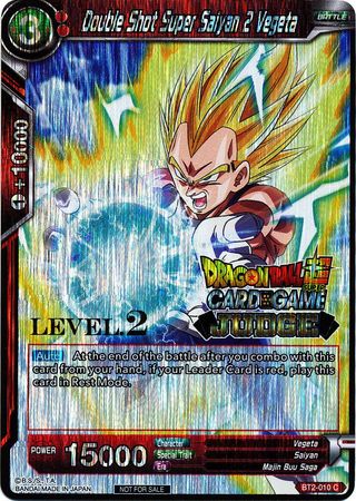 Double Shot Super Saiyan 2 Vegeta (Level 2) (BT2-010) [Judge Promotion Cards] | Red Riot Games CA