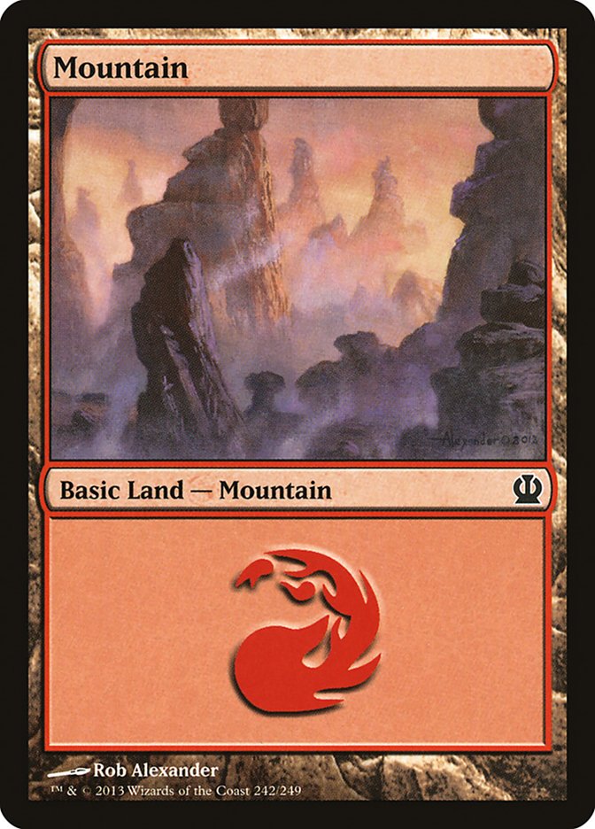 Mountain (242) [Theros] | Red Riot Games CA